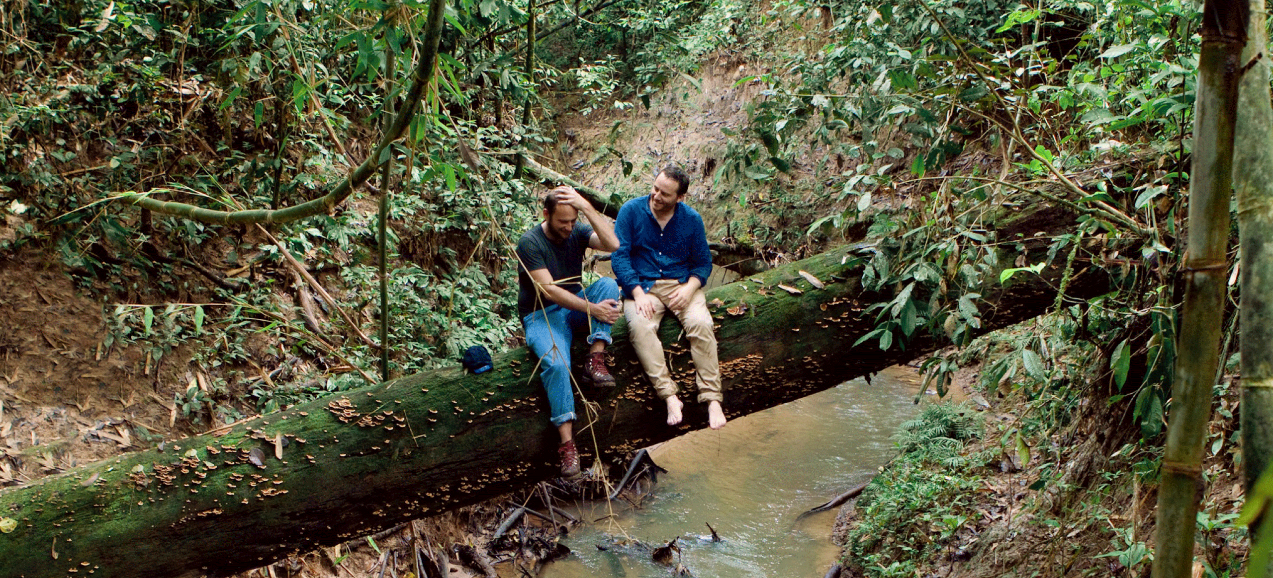 Fotografia de Sébastien e Ghislain na Amazônia em 2016