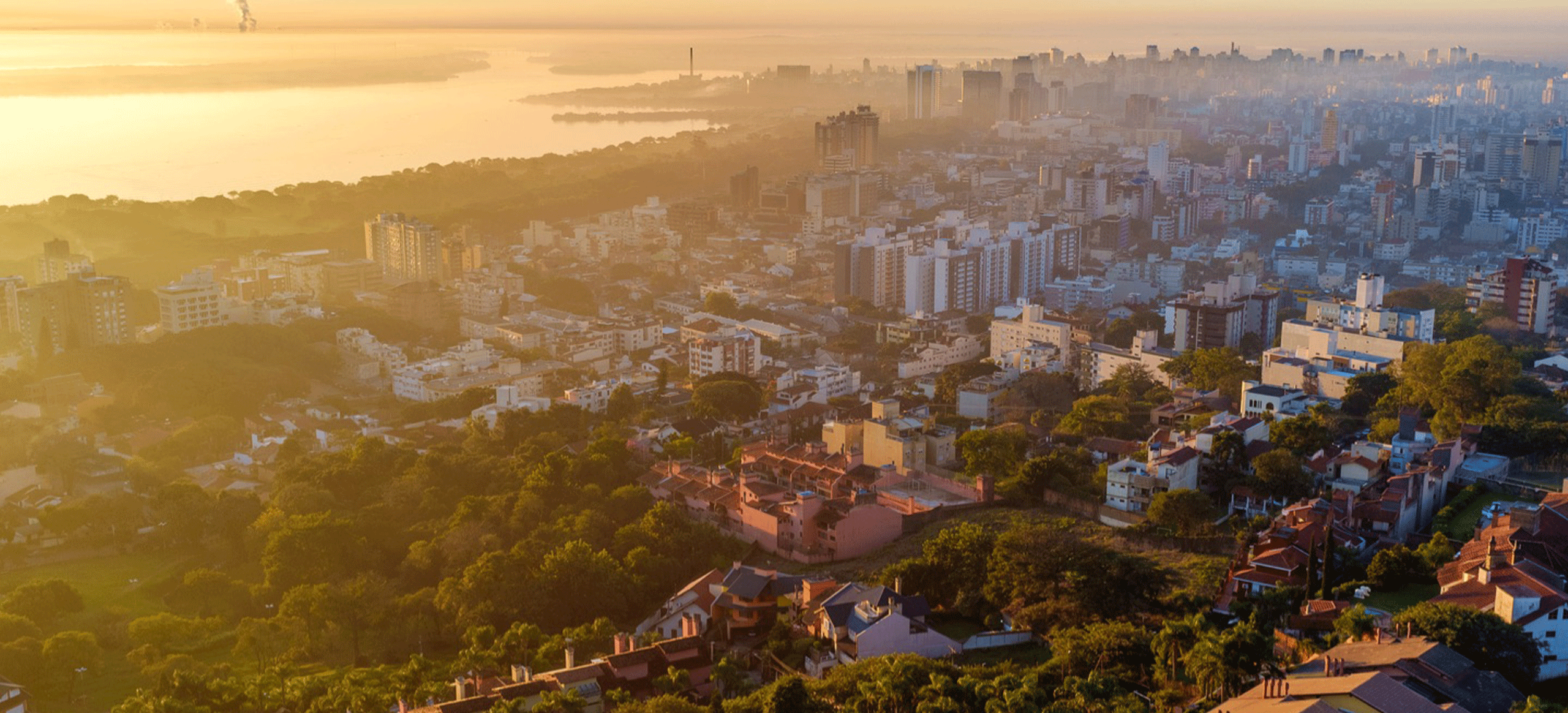 Imagem aérea de Porto Alegre